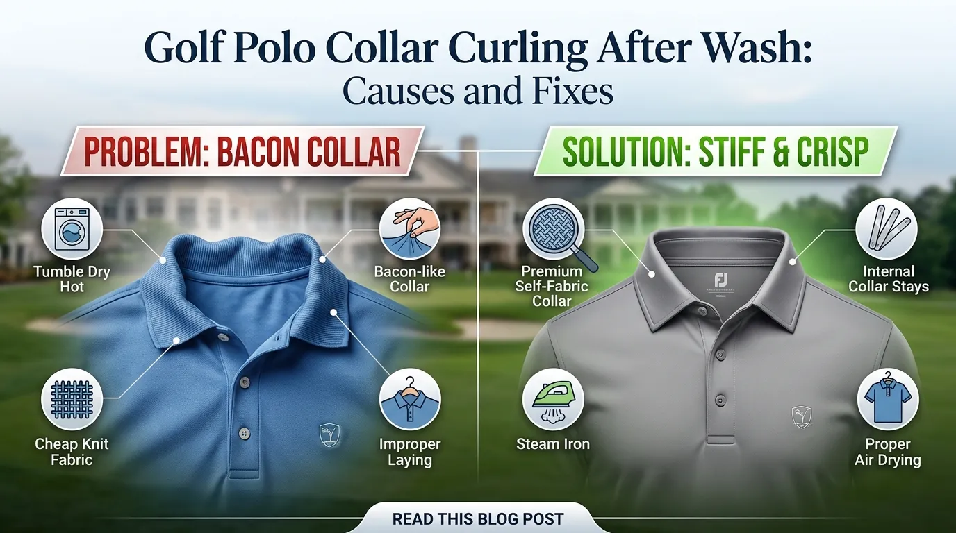 Golf Polo Collar Curling After Wash: Causes and Fixes