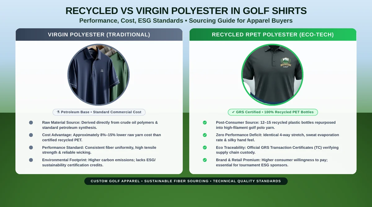 Recycled vs Virgin Polyester in Golf Shirts: Performance and Cost