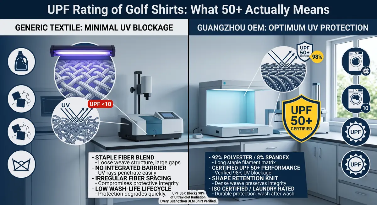 UPF Rating of Golf Shirts: What 50+ Actually Means