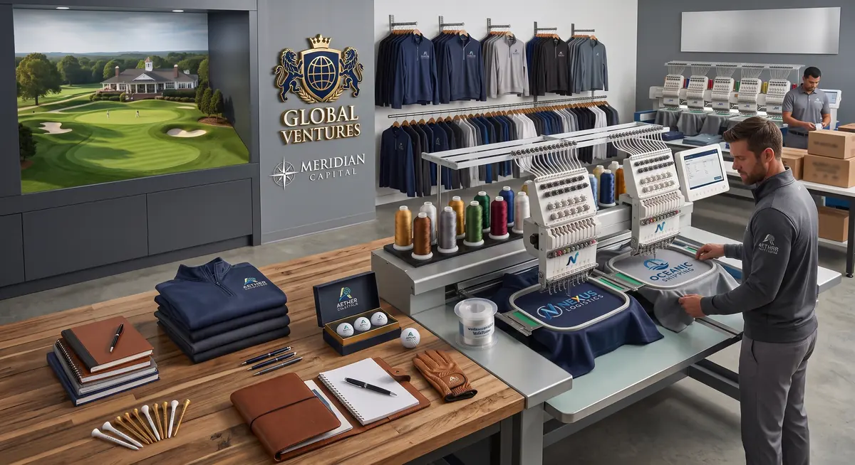 Where can I order golf quarter-zips with an embroidered company logo?