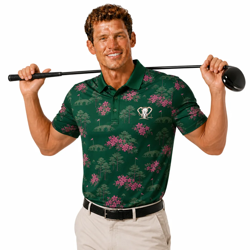 Custom Major Championship Golf Shirt: Sublimated Resort Team Polo — custom golf shirt in 92% Polyester 8% Spandex, 3D Silicone Logo, Embroidery, Woven Label, low MOQ 50 pcs — view 2