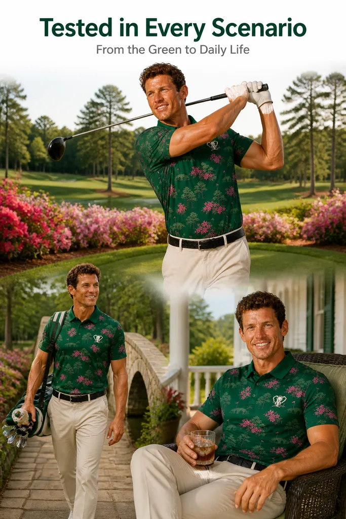 Custom Major Championship Golf Shirt: Sublimated Resort Team Polo — custom golf shirt in 92% Polyester 8% Spandex, 3D Silicone Logo, Embroidery, Woven Label, low MOQ 50 pcs — view 4