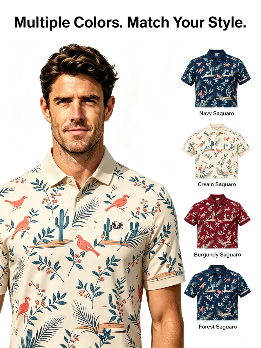 Sublimated Golf Polo — custom golf shirt in 92% Breathable Polyester / 8% Spandex Knit (170 GSM), Full-Bleed Digital Sublimation Dye, low MOQ 50 pcs — view 4