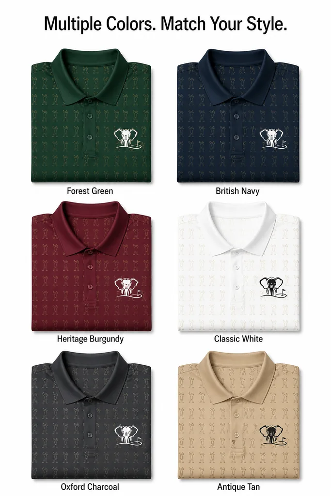 Custom Swing Silhouette Golf Shirt: Vintage Performance Team Polo — custom golf shirt in 92% Polyester 8% Spandex, 3D Silicone Logo, Embroidery, Woven Label, low MOQ 50 pcs — view 3