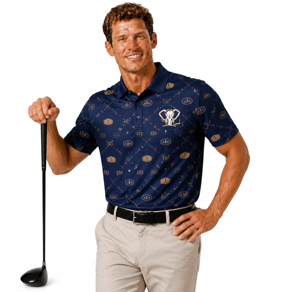 Custom Tee Marker Golf Polo: Novelty Moisture-Wicking Team Wear — custom golf shirt in 92% Polyester 8% Spandex, 3D Silicone Logo, Embroidery, Woven Label, low MOQ 50 pcs — view 2