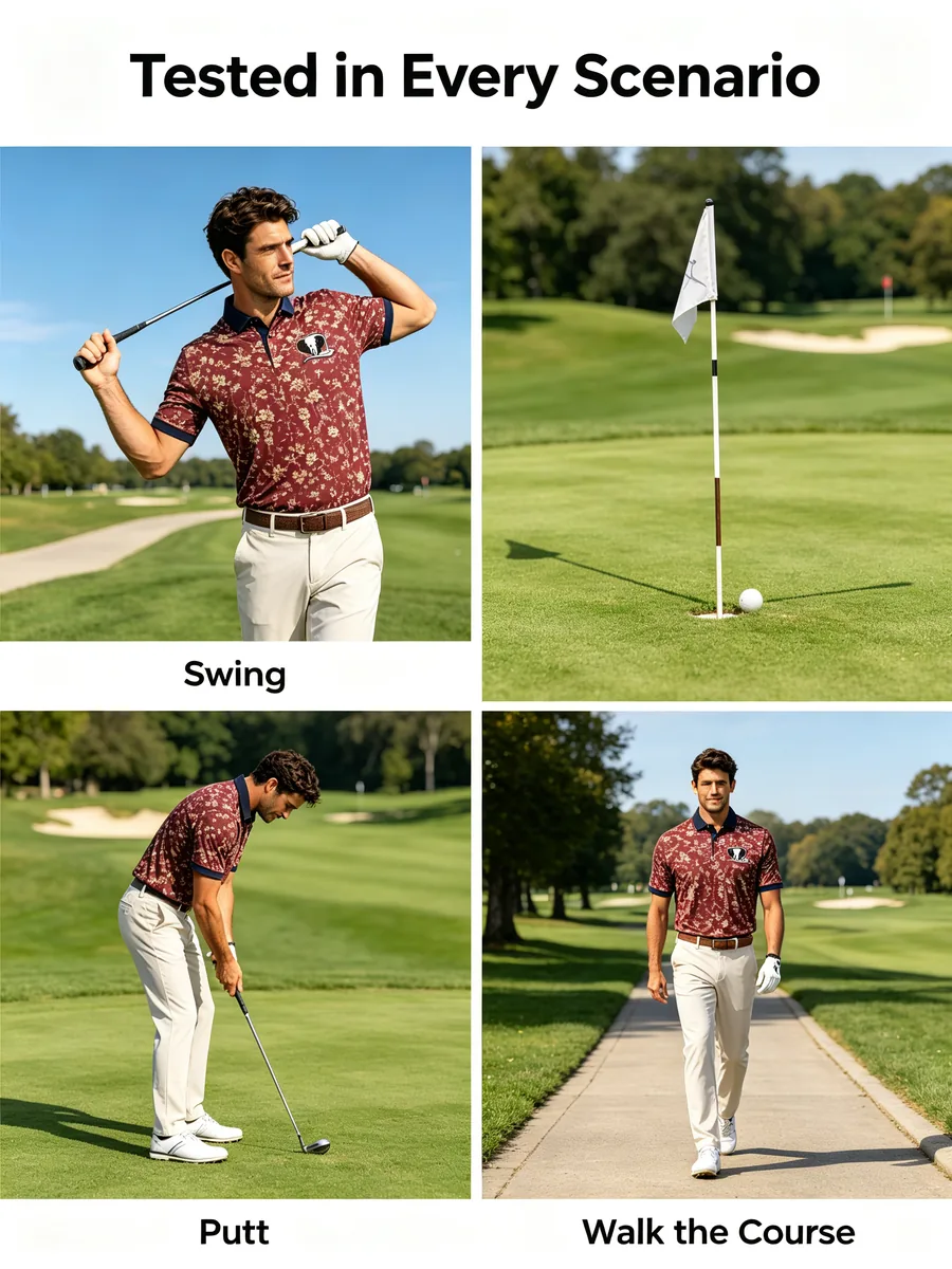 Youth Golf Polo — custom golf shirt in 100% High-Durability Poly-Interlock (165 GSM), Durable Micro-Embroidery / Sublimation / Washable Print, low MOQ 30 pcs