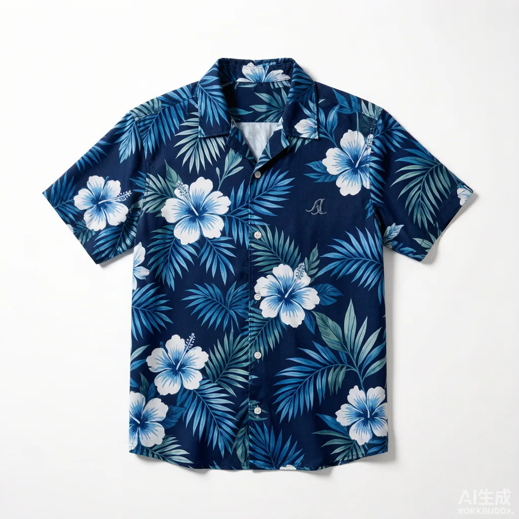 Custom Hawaiian Shirt — custom golf shirt in Peach-Skin Polyester, Print / Sublimation / Embroidery, low MOQ 50 pcs