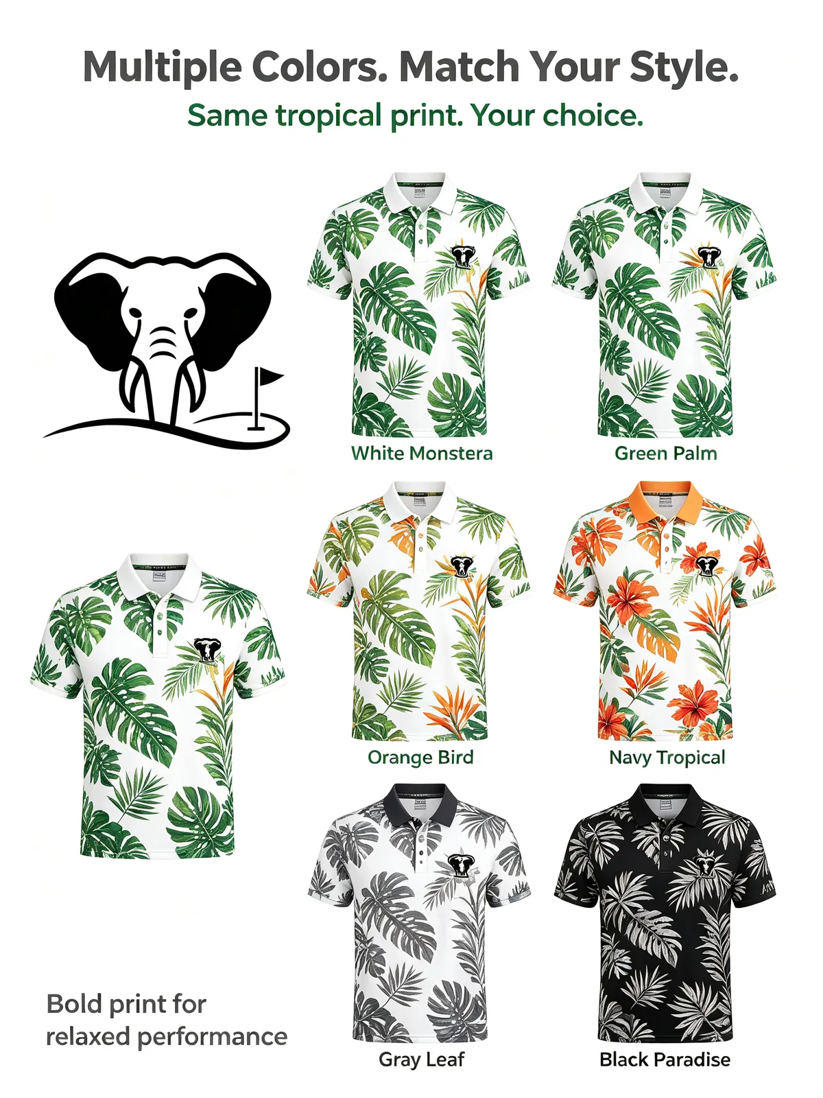 Hawaiian Tropical Golf Shirt: Sublimated UPF 50+ Team Polos — custom golf shirt in 92% Polyester 8% Spandex, Custom Logo, low MOQ 50 pcs — view 4