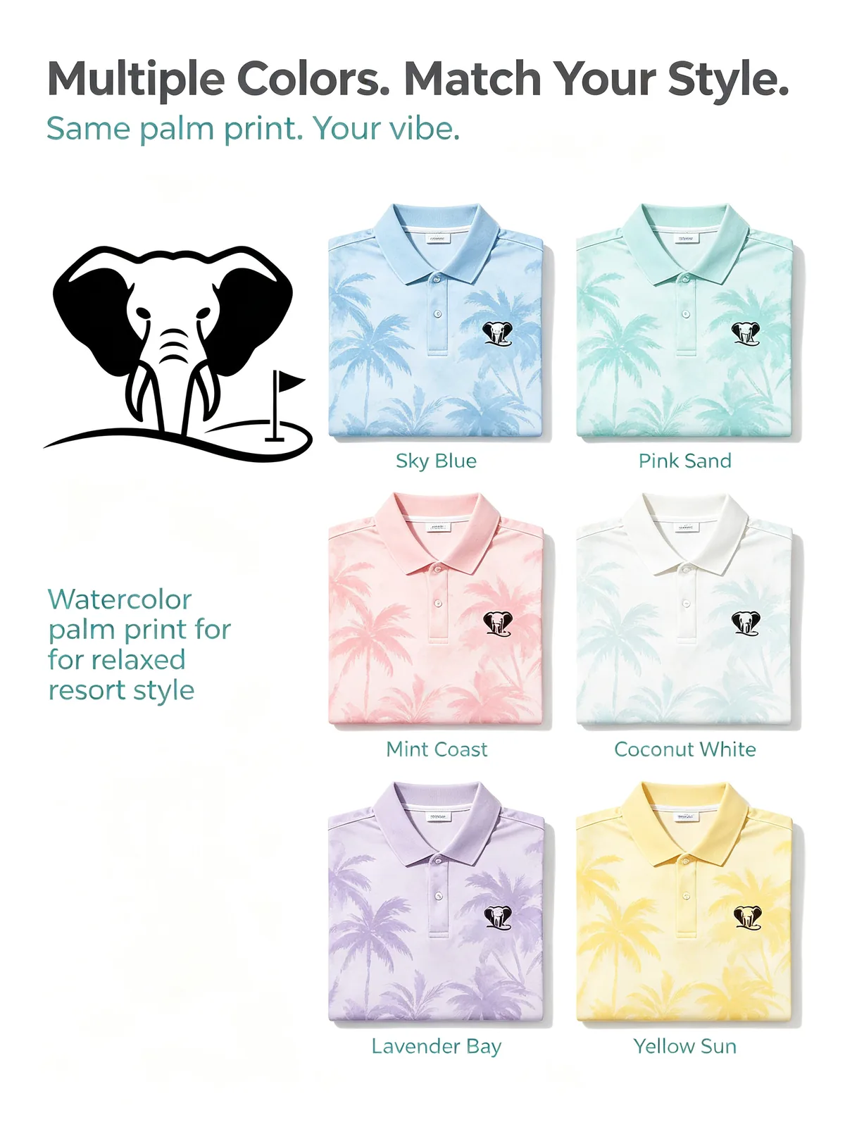 Custom Tropical Summer Golf Polo: UPF 50+ Cooling Team Wear — custom golf shirt in 92% Polyester 8% Spandex, Custom Logo, low MOQ 50 pcs